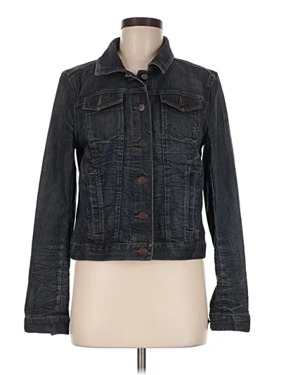 Pre-owned Ann Taylor Loft Denim Jacket In Blue