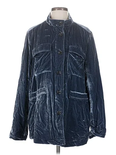 Pre-owned Ann Taylor Loft Denim Jacket In Blue