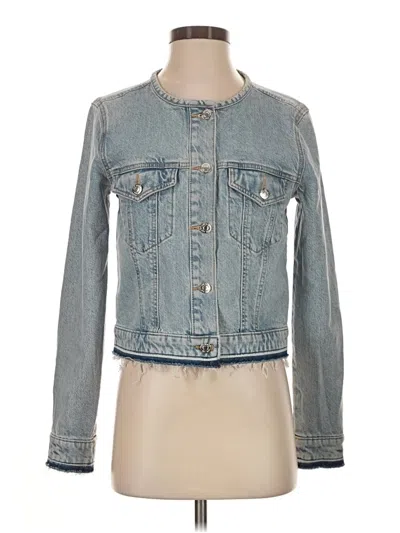 Pre-owned Ann Taylor Loft Denim Jacket In Blue
