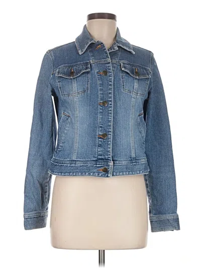 Pre-owned Ann Taylor Loft Denim Jacket In Blue