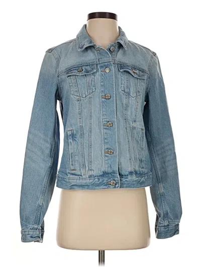 Pre-owned Ann Taylor Loft Denim Jacket In Blue
