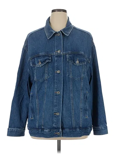 Pre-owned Ann Taylor Loft Denim Jacket In Blue