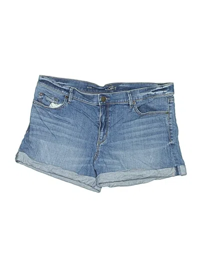 Pre-owned Ann Taylor Loft Denim Shorts In Blue