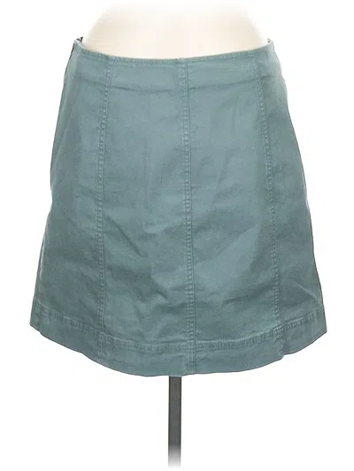 Ann Taylor Loft Denim Skirt In Blue