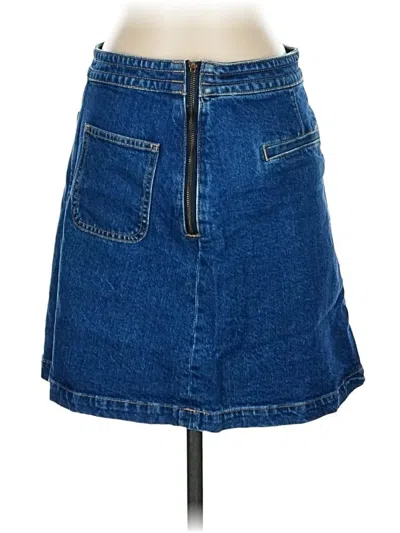 Pre-owned Ann Taylor Loft Denim Skirt In Blue