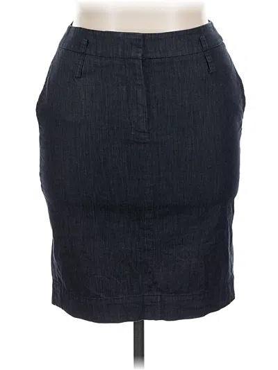 Pre-owned Ann Taylor Loft Denim Skirt In Blue