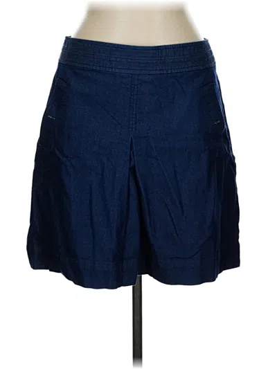 Pre-owned Ann Taylor Loft Denim Skirt In Blue