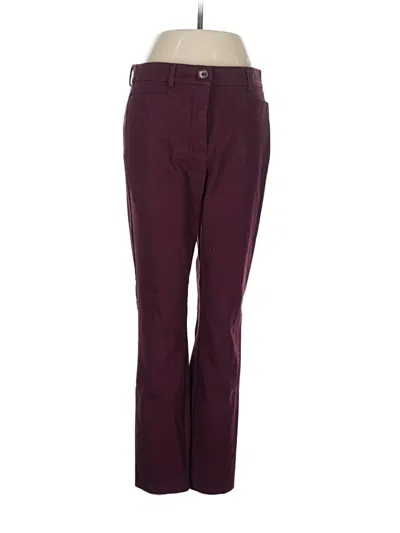 Pre-owned Ann Taylor Loft Dress Pants In Burgundy