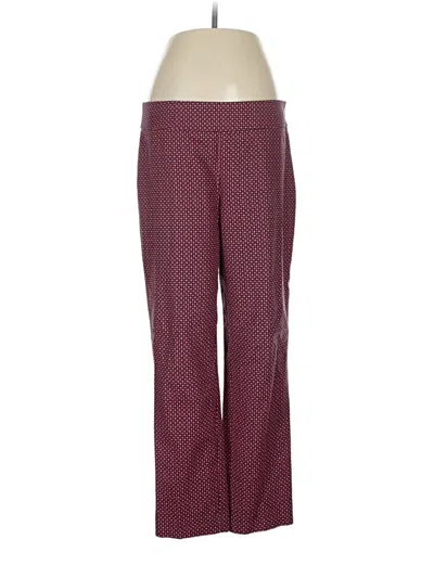 Pre-owned Ann Taylor Loft Dress Pants In Burgundy