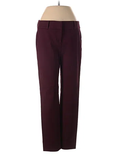 Pre-owned Ann Taylor Loft Dress Pants In Burgundy