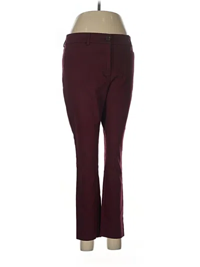 Pre-owned Ann Taylor Loft Dress Pants In Burgundy
