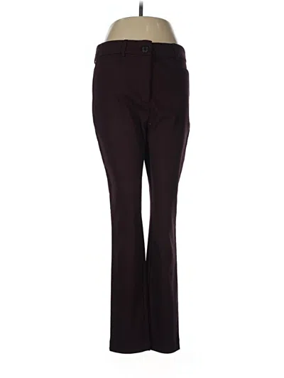 Pre-owned Ann Taylor Loft Dress Pants In Burgundy