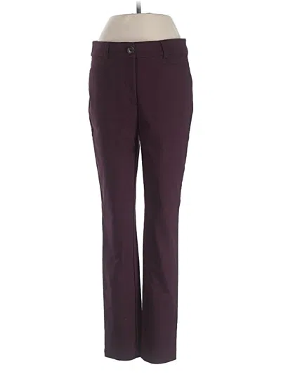 Pre-owned Ann Taylor Loft Dress Pants In Burgundy