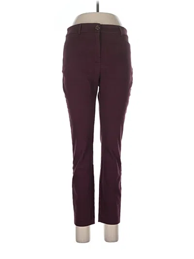 Pre-owned Ann Taylor Loft Dress Pants In Burgundy