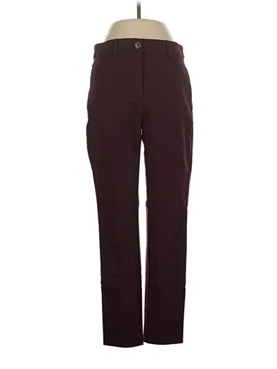 Pre-owned Ann Taylor Loft Dress Pants In Burgundy