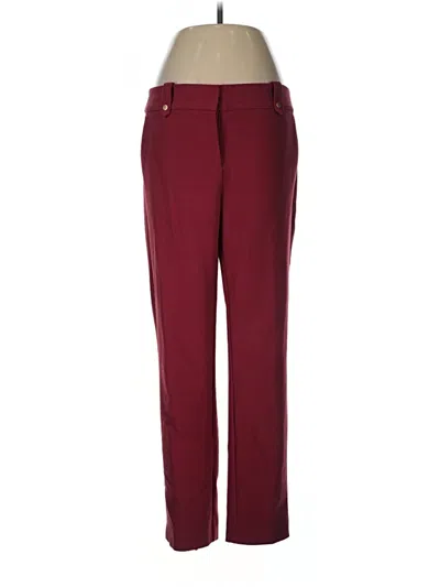 Pre-owned Ann Taylor Loft Dress Pants In Burgundy