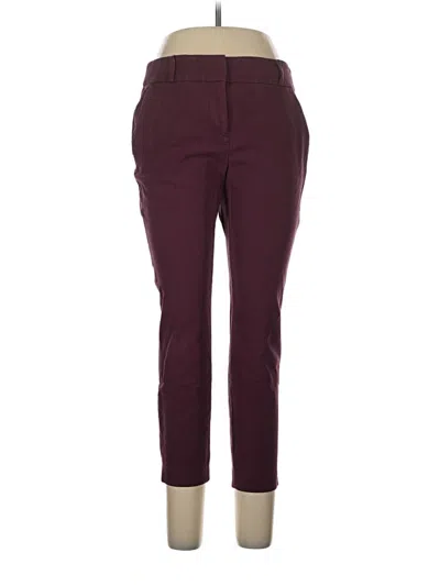 Pre-owned Ann Taylor Loft Dress Pants In Burgundy
