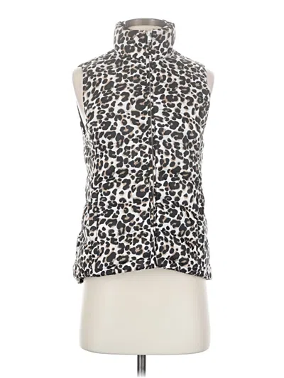 Pre-owned Ann Taylor Loft Faux Fur Vest In White