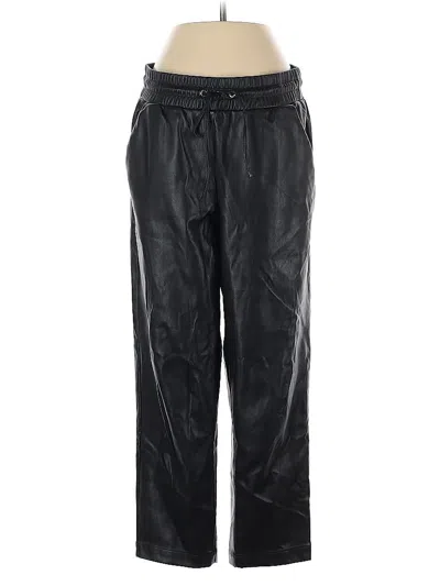 Pre-owned Ann Taylor Loft Faux Leather Pants In Black