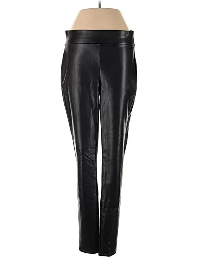 Pre-owned Ann Taylor Loft Faux Leather Pants In Black