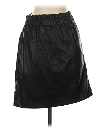 Ann Taylor Loft Faux Leather Skirt In Black