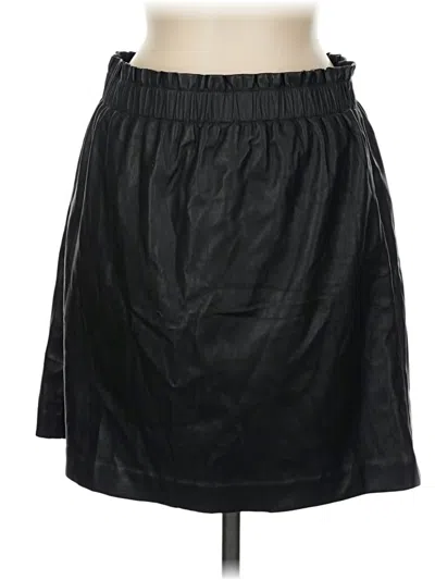 Ann Taylor Loft Faux Leather Skirt In Black
