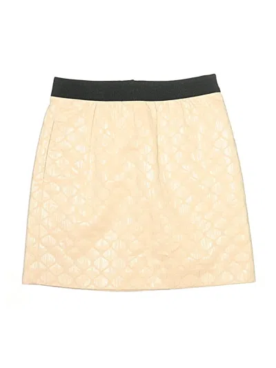 Ann Taylor Loft Faux Leather Skirt In Gold