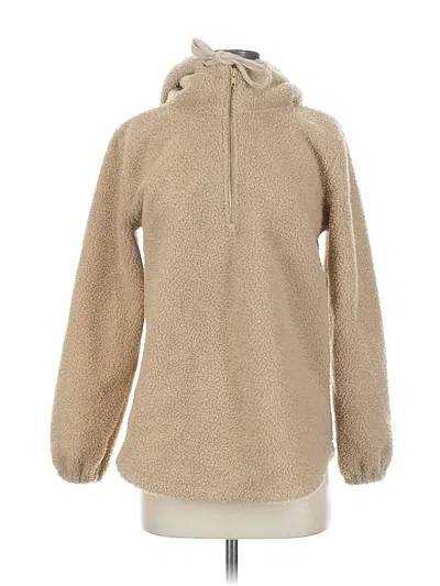 Pre-owned Ann Taylor Loft Fleece Jacket In Brown