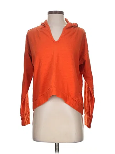 Pre-owned Ann Taylor Loft Fleece Jacket In Orange