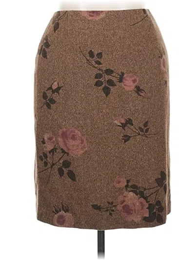 Pre-owned Ann Taylor Loft Formal Skirt In Brown