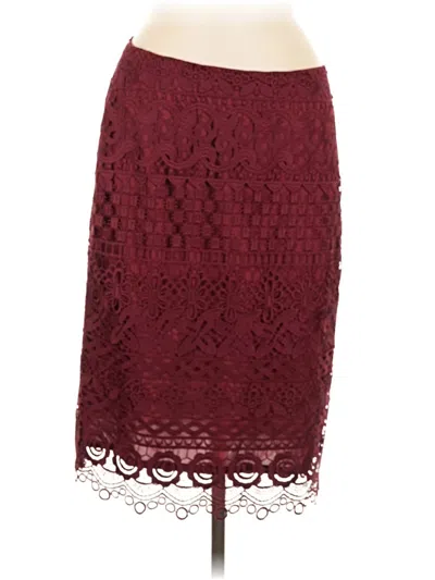 Ann Taylor Loft Formal Skirt In Burgundy