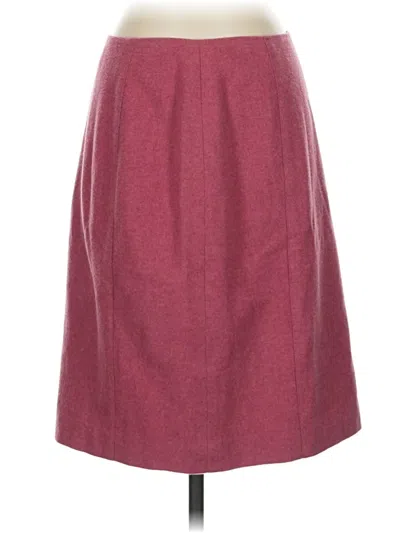 Pre-owned Ann Taylor Loft Formal Skirt In Burgundy