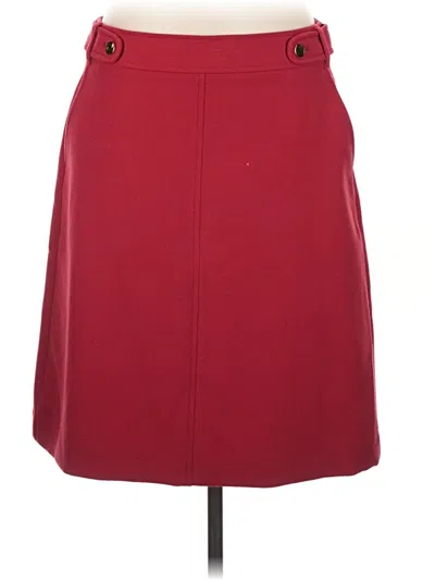 Pre-owned Ann Taylor Loft Formal Skirt In Burgundy