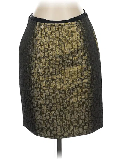 Pre-owned Ann Taylor Loft Formal Skirt In Gold
