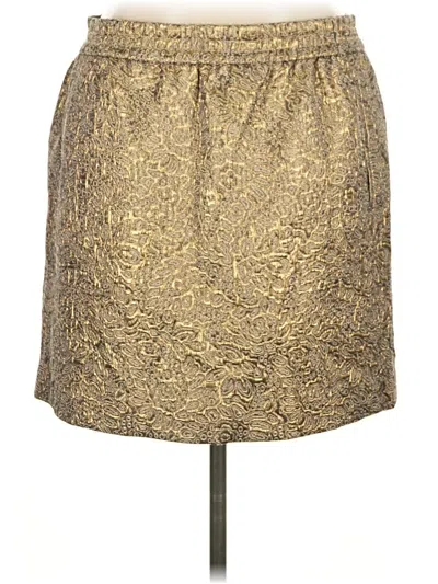 Pre-owned Ann Taylor Loft Formal Skirt In Gold