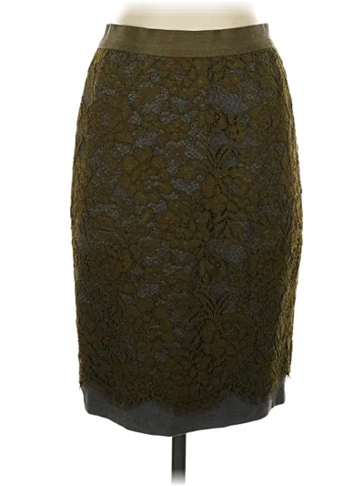 Pre-owned Ann Taylor Loft Formal Skirt In Green