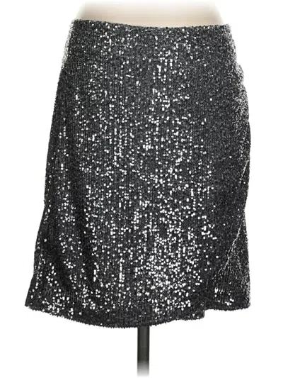 Pre-owned Ann Taylor Loft Formal Skirt In Silver