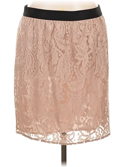Pre-owned Ann Taylor Loft Formal Skirt In Tan