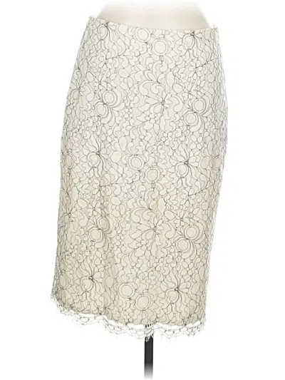Pre-owned Ann Taylor Loft Formal Skirt In White