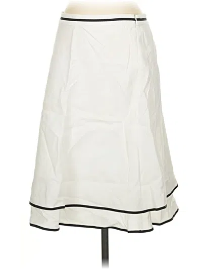 Pre-owned Ann Taylor Loft Formal Skirt In White