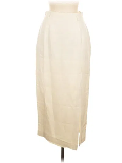 Pre-owned Ann Taylor Loft Formal Skirt In White
