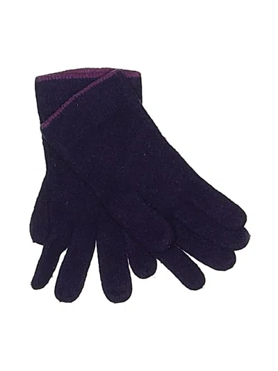 Pre-owned Ann Taylor Loft Gloves In Purple