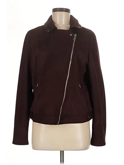 Pre-owned Ann Taylor Loft Jacket In Burgundy