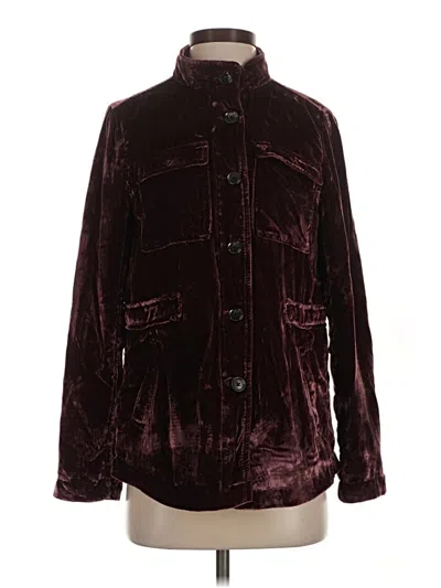 Pre-owned Ann Taylor Loft Jacket In Burgundy
