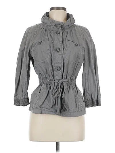 Pre-owned Ann Taylor Loft Jacket In Gray