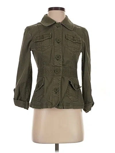 Pre-owned Ann Taylor Loft Jacket In Green