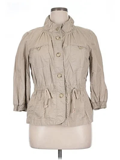 Pre-owned Ann Taylor Loft Jacket In Tan