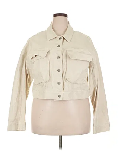 Pre-owned Ann Taylor Loft Jacket In White