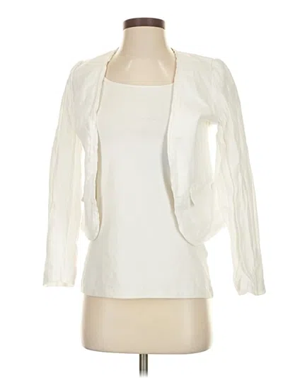 Pre-owned Ann Taylor Loft Jacket In White