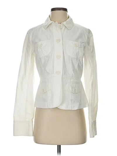 Pre-owned Ann Taylor Loft Jacket In White